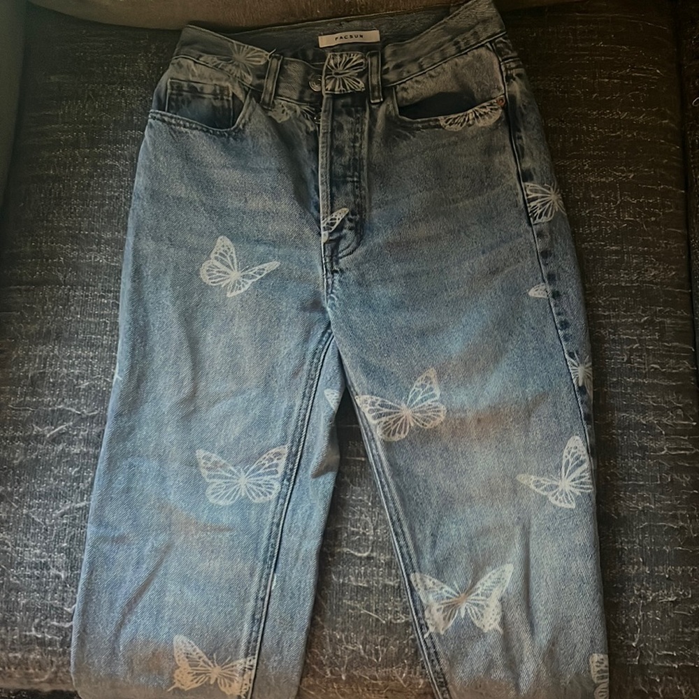 Pacsun straight butterfly jeans